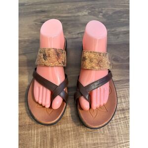 BOC Born‎ Concept Women Brown Cork Strap Thong Sandals Size 9
